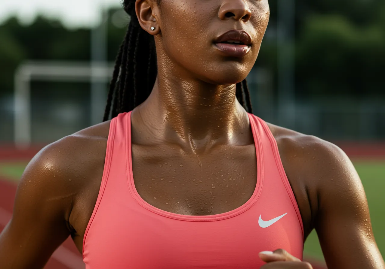 A runner's legs in motion, illustrating the power of aerobic respiration during exercise.