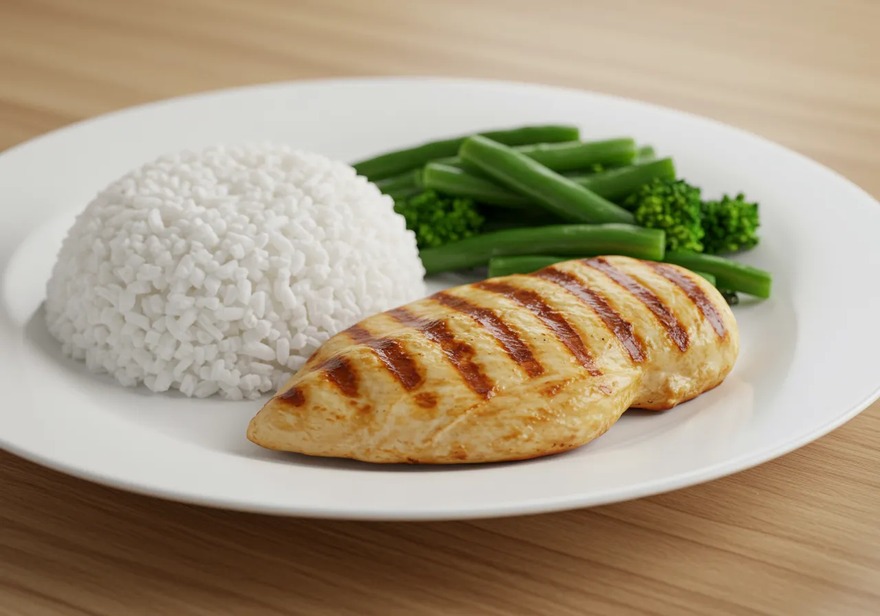 A bowl of cooked white rice, addressing the question 'does rice have gluten?' with a clear 'yes'.