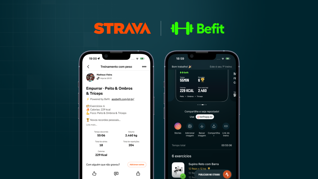 Befit + Strava: take your strength training to the world’s largest athlete community