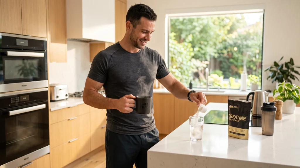 ¿Se puede tomar creatina con café? Qué dice la ciencia y 3 pasos para hacerlo bien
